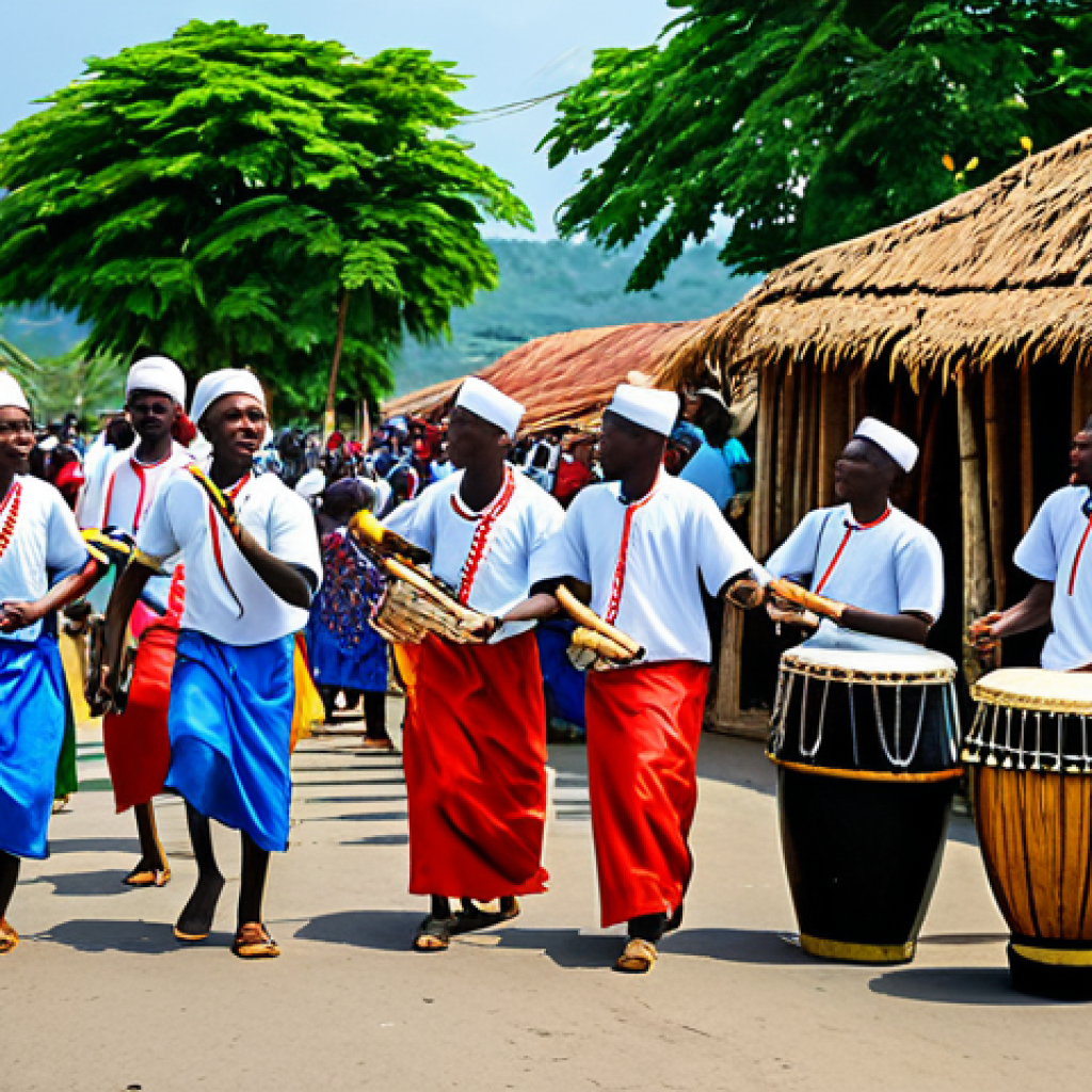 **

A vibrant scene of a Comorian cultural festival, fully clothed people are dancing to Moring music with traditional drums and flutes, appropriate attire, safe for work, family-friendly, perfect anatomy, natural proportions, showcasing the joy and energy of the celebration, a colorful background with traditional Comorian architecture. Professional photography, high quality.

**