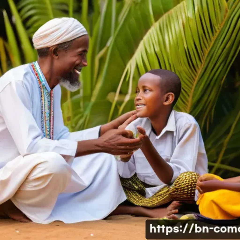 코모로 주요 언론 매체 - **Prompt 1: The Genesis of News in Comoros**
"A vibrant scene in a traditional Comorian village,...