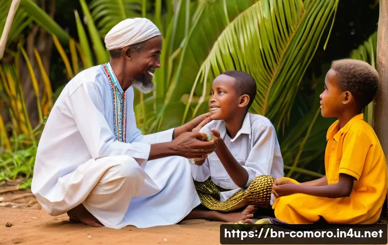 코모로 주요 언론 매체 - **Prompt 1: The Genesis of News in Comoros**
    "A vibrant scene in a traditional Comorian village,...